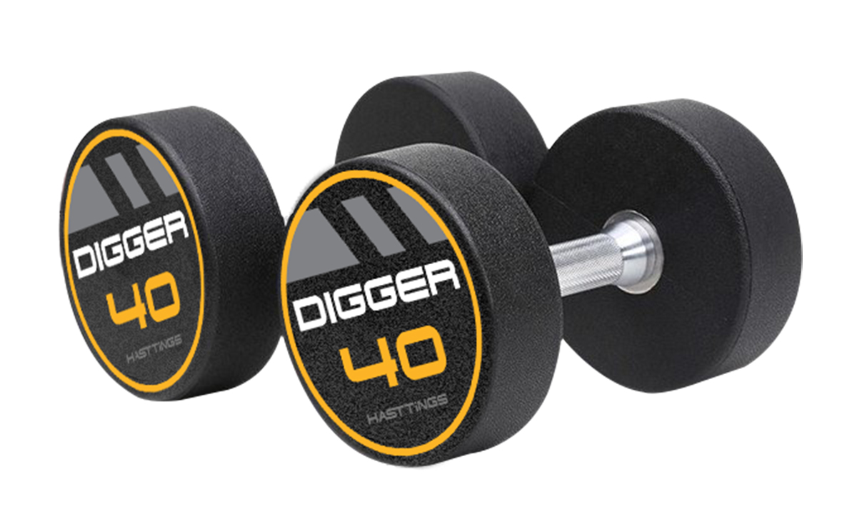 Комплект полиуретановых гантелей 5 пар от 40 до 50кг Hasttings Digger HD51D4C-40-50 — изображение 2