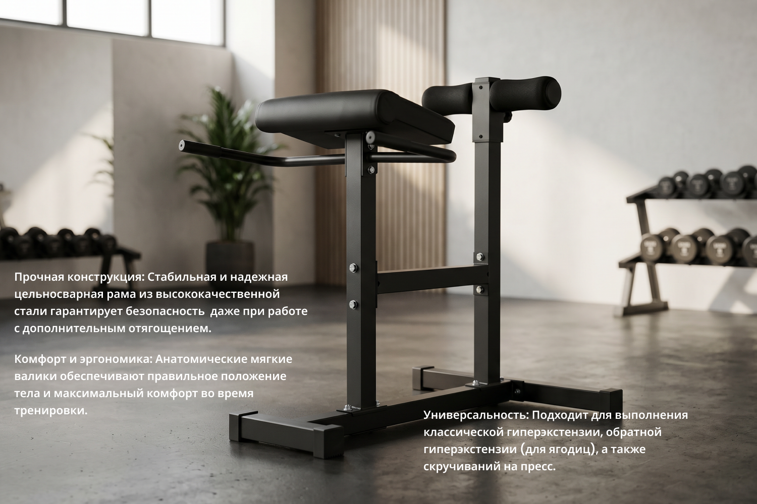Гиперэкстензия горизонтальная/ Римский стул VictoryFit VF-A5003 — изображение 3