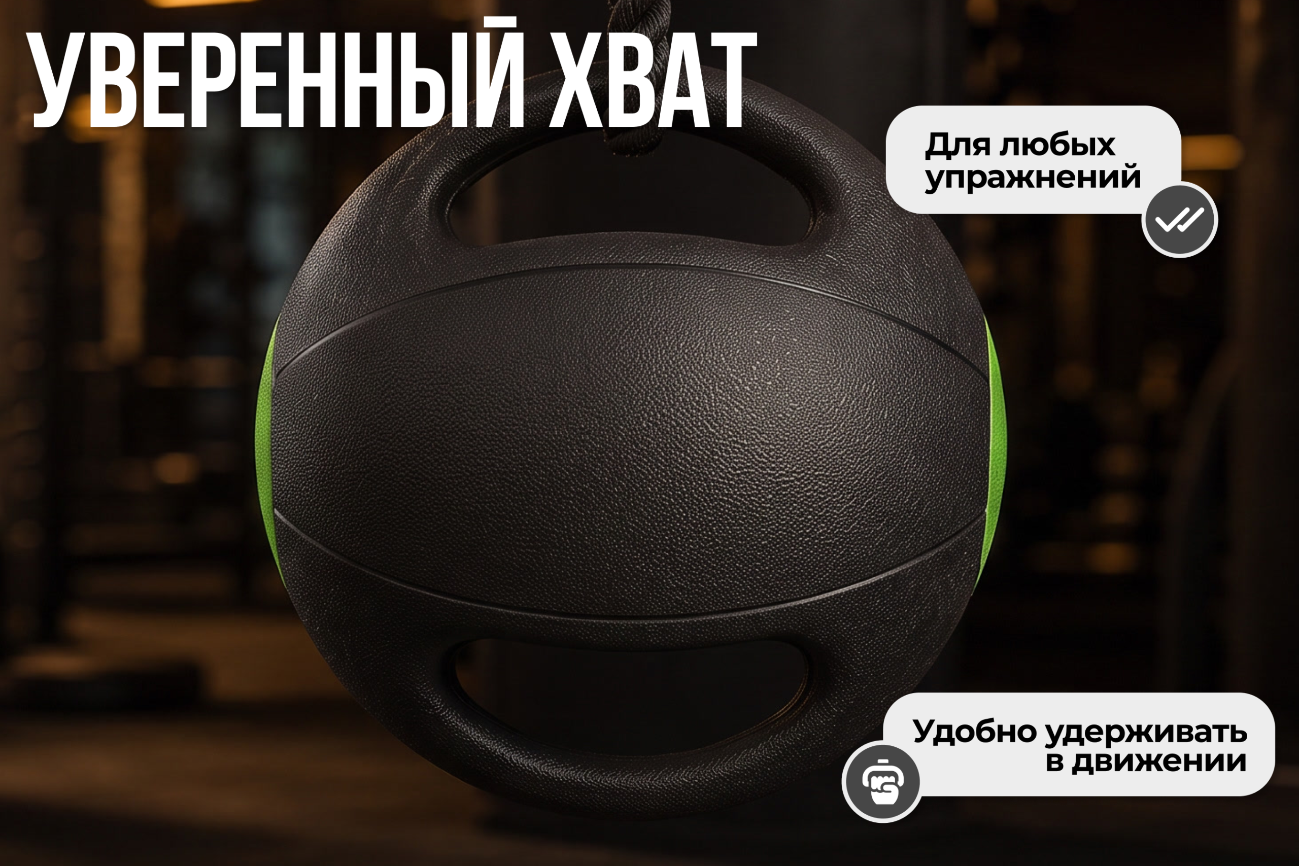 Медбол с хватом 8 кг VictoryFit VF-MBB080 — изображение 3